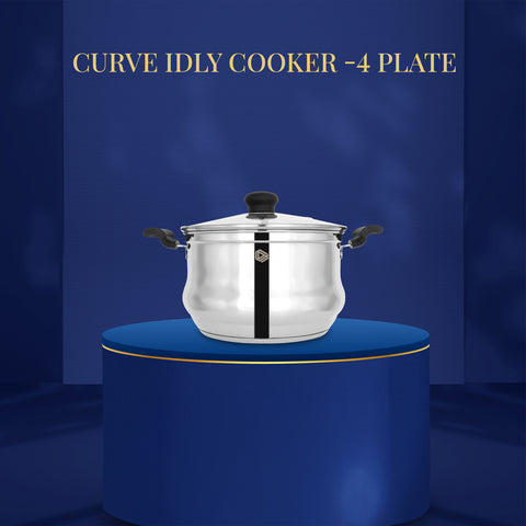 Curve Idly Cooker - 4 Plates